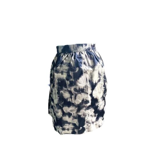 Michael Kors A Line Abstract Pleated Mini Skirt Size 8 - Picture 2 of 3